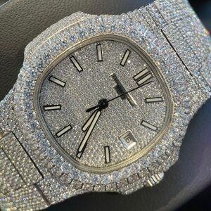 Luxury Silver Moissanite Watch